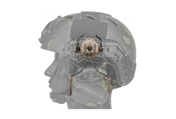 Крепление адаптер на каску шлем HL-ACC-43-T для наушников Peltor/Earmor/Walkers (tan)