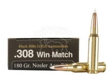 Патрон Black Hills Gold кал.308 Win пуля Nosler AccuВond масса 11,7 г