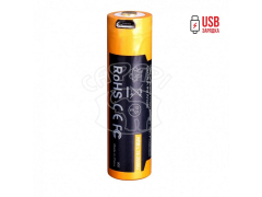 Акумулятор 18650 Fenix 2600 mAh micro usd