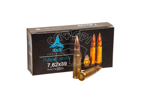 Патрон ZVS k.7,62x39 Win FMJ 8.04 г (124GR)