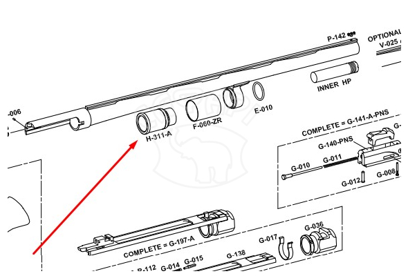 Поршень в зборі Fabarm H-311-A