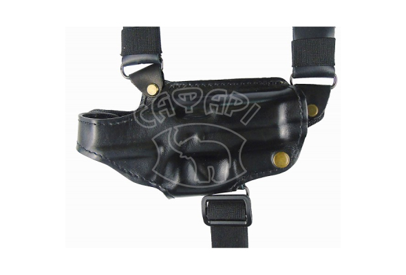 Кобура оперативная Медан Форт 17 кожаная трехслойная формованная с кожаным креплением и подсумком под магазин