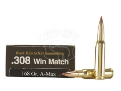 Патрон Black Hills Gold .308Win Hornady A-max, 10,9 гр