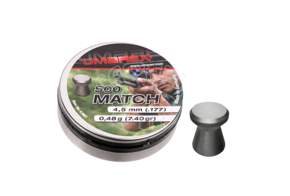 Пневматические пули Umarex Match k .177 500 шт 0.48 гр