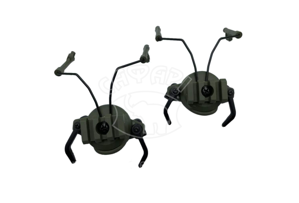 Крепление адаптер на каску шлем HL-ACC-43-OD для навушників Peltor/Earmor/Walkers (olive)