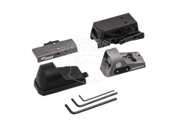 Коллиматорный прицел SIG Optics ROMEO 3 REFLEX SIGHT, 1x25MM, 3 MOA RED DOT,M1913 RISER