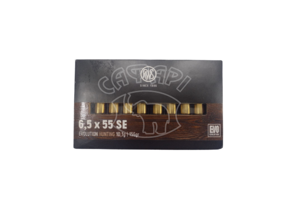 Патрон RWS кал. 6,5x55SE EVO Green масса 10,1 г. (156gr)