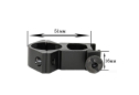 Кріплення для підствольного ліхтаря на Picatinny Fenix 25mm Ring Double