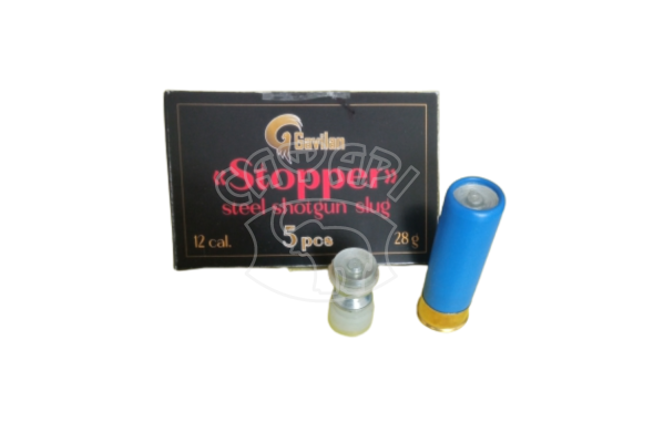 Патрон пулевой Гавилан стальной шар Stopper (подкалиберный), 28г.кал.12/70