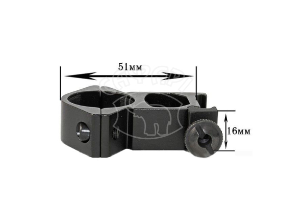 Кріплення для підствольного ліхтаря на Picatinny Fenix 25mm Ring Double