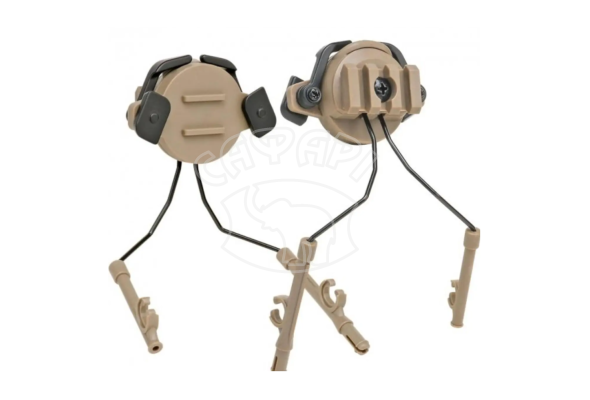 Крепление адаптер на каску шлем HL-ACC-43-T для наушников Peltor/Earmor/Walkers (tan)