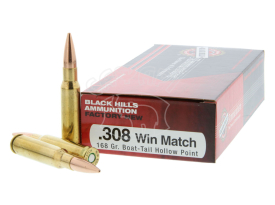 Патрон Black Hills Factory New кал.308 Win пуля Sierra MatchKing HPBT масса 10.9 г купить